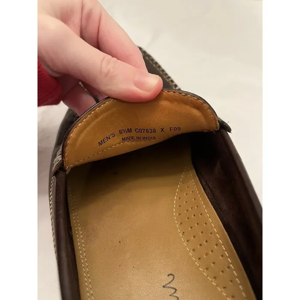 Size 8.5 Cole Haan Men’s Brown Leather Oxford Penny Loafers C07638 x F09